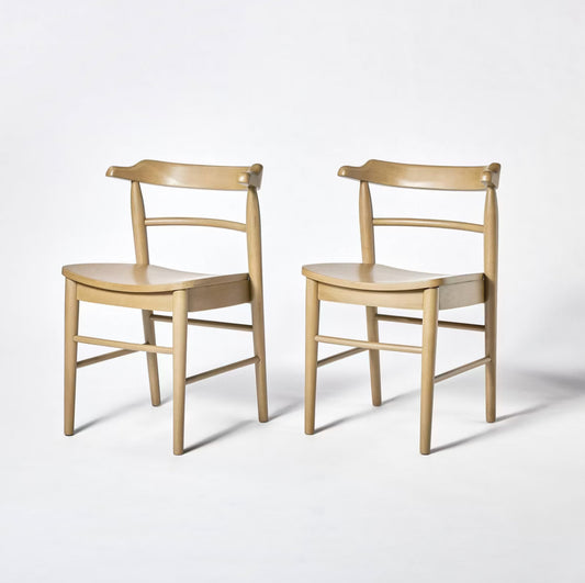 2pk Kaysville Curved Back Wood Dining Chair